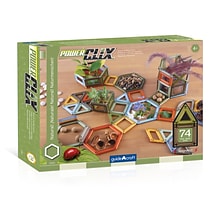 Guidecraft PowerClix Magnetic Building Set, Natural, 75 Pieces (GD-9204)