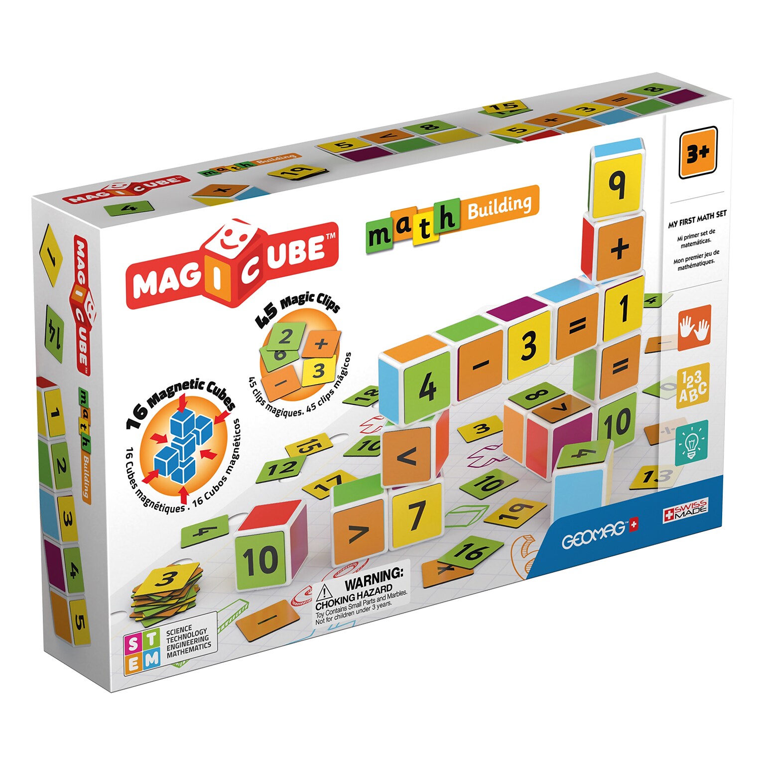 Geomag Magicube Math Building Set, STEM, Grade PK+ (GMW083)