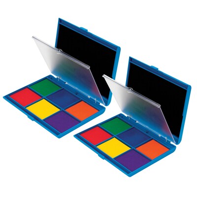 Learning Resources Stamp Pad, 7 Colors Per Pad, Pack of 2, (LER4275-2)