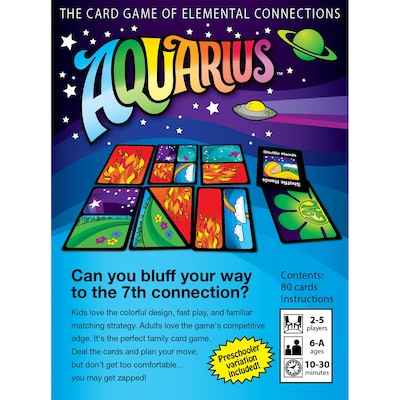 Looney Labs Aquarius Card Game, STEM, Grade PK+ (LLB002)