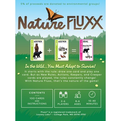 Looney Labs Nature Fluxx Card Game, STEM, Grade 3+ (LLB071)