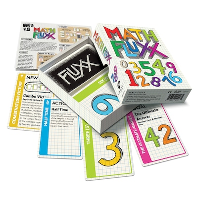 Looney Labs Math Fluxx Card Game, STEM, Grade 3+ (LLB077)