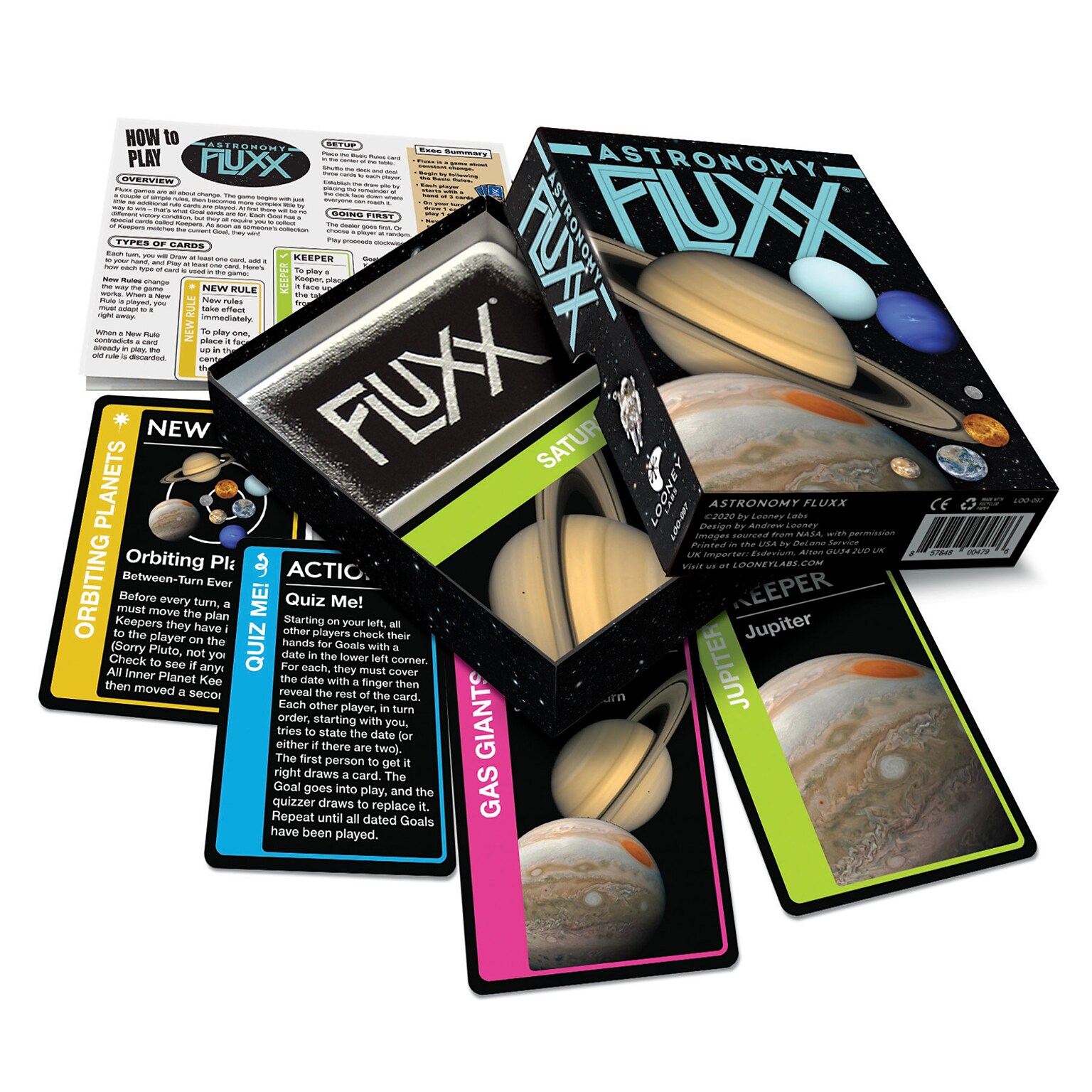 Looney Labs Astronomy Fluxx Card Game, STEM, Grade 3+ (LLB097)