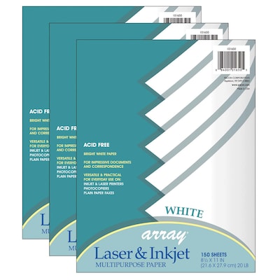 Pacon® Multi-Purpose Paper, 8.5 x 11, White, 150 Sheets Per Pack, 3 Packs (PAC101650-3)