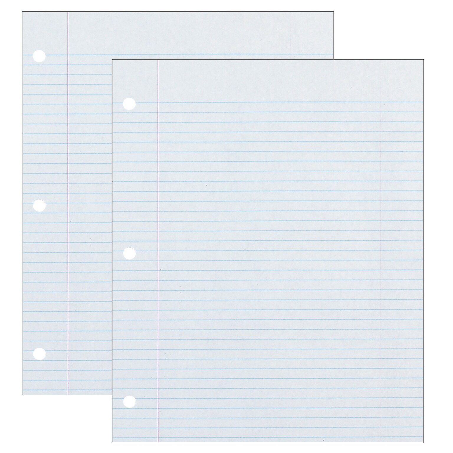 Ecology College Ruled Filler Paper, 8.5 x 11, 3-Hole Punched, 500 Sheets/Pack, 2 Packs/Bundle (PAC2417-2)