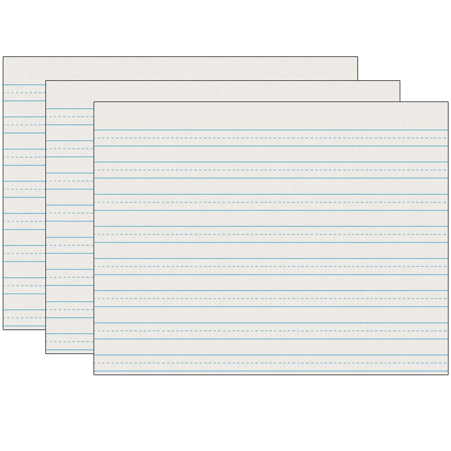 Pacon® Newsprint Handwriting Paper, Skip-A-Line, 11 x 8.5, White, 500 Per Pack, 3 Packs (PAC2637-3)