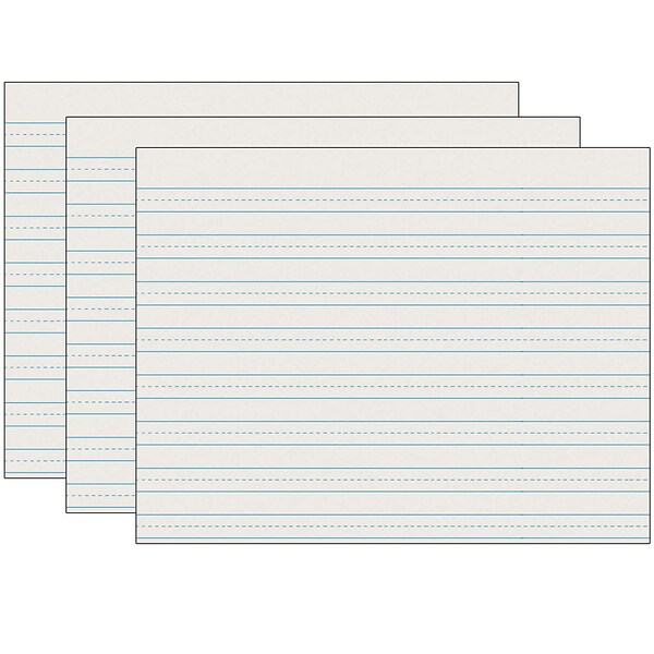 Pacon® Newsprint Handwriting Paper, Skip-A-Line, 11 x 8.5, White, 500 Per Pack, 3 Packs (PAC2637-3)
