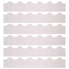 Bordette 50 x 2-1/4 Scalloped Border, White, 6 Rolls (PAC37016-6)