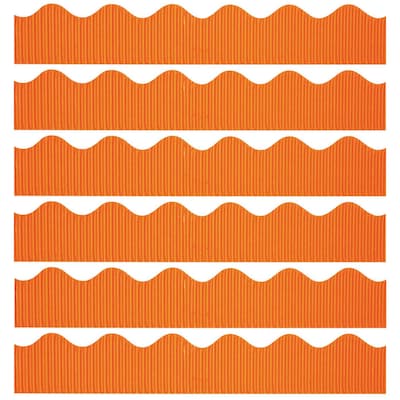 Bordette 50 x 2-1/4 Scalloped Border, Orange, 6 Rolls (PAC37106-6)