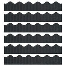 Bordette 50 x 2-1/4 Scalloped Border, Black, 6 Rolls (PAC37306-6)