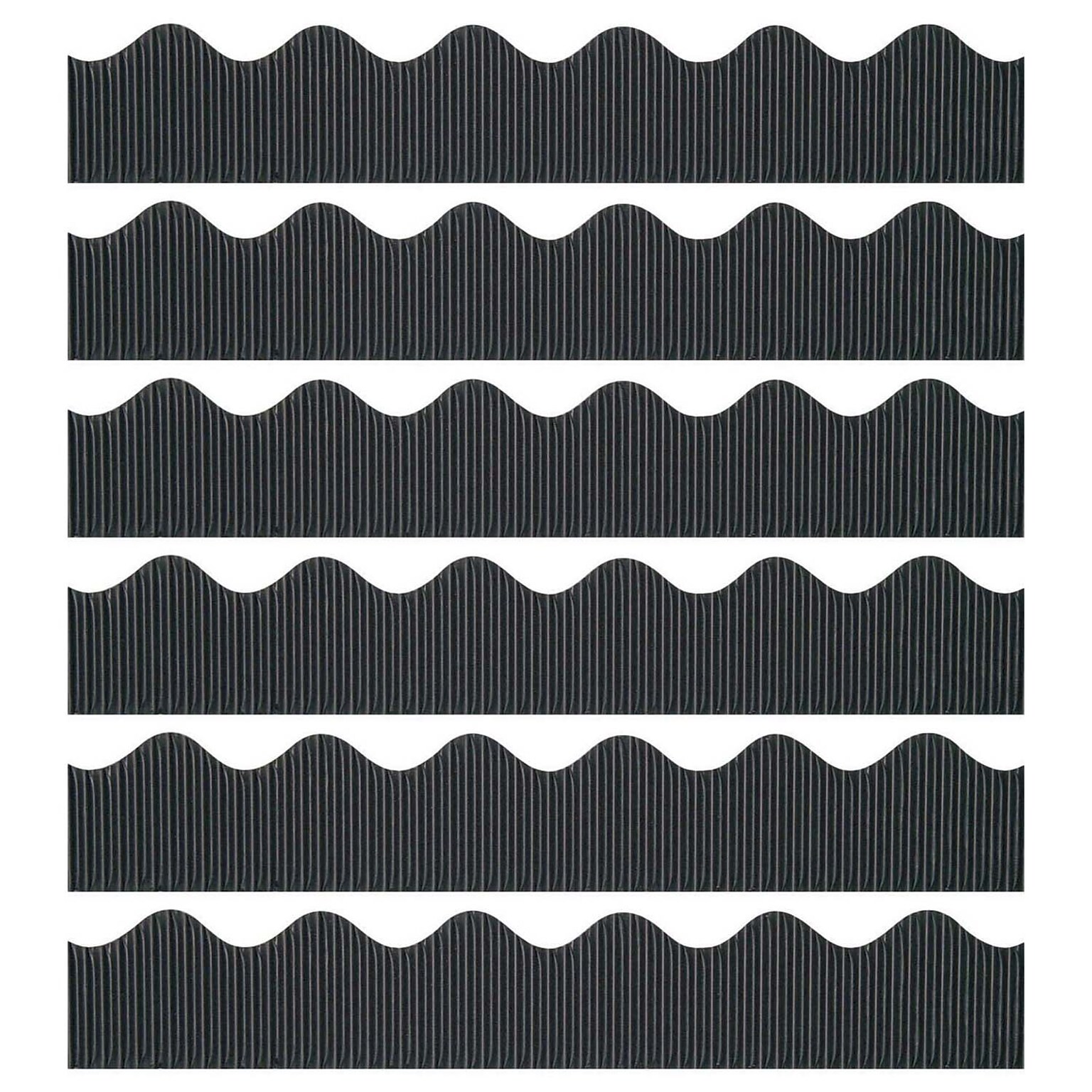 Bordette 50 x 2-1/4 Scalloped Border, Black, 6 Rolls (PAC37306-6)