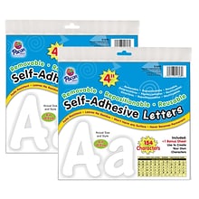 Pacon Cheery Font 4 Self-Adhesive Letters, White, 154 Per Pack, 2 Packs