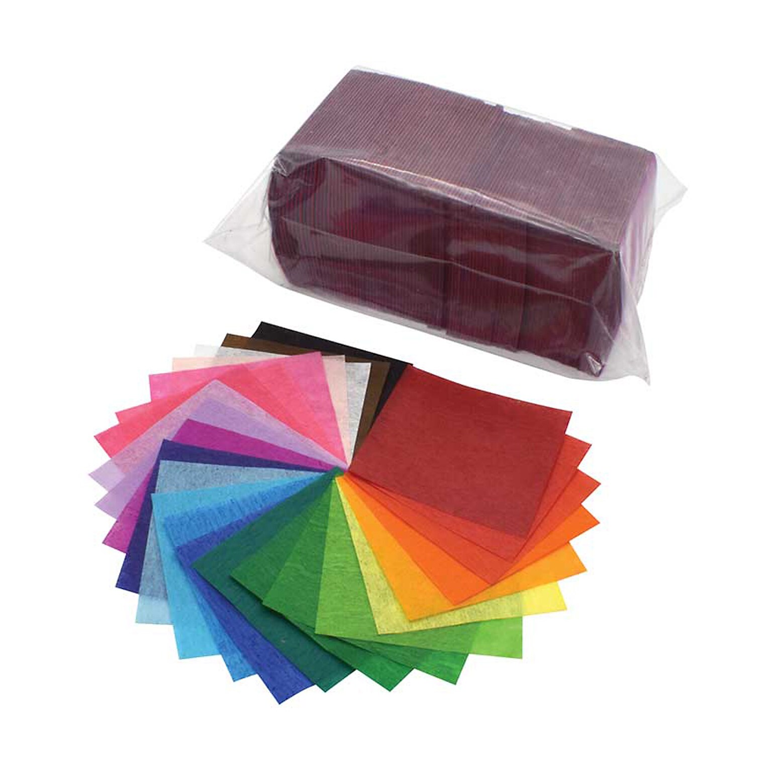 Spectra® Deluxe Bleeding Art Tissue Squares, 1.5 x 1.5, 25 Assorted Colors, 2500 Squares (PAC58525)