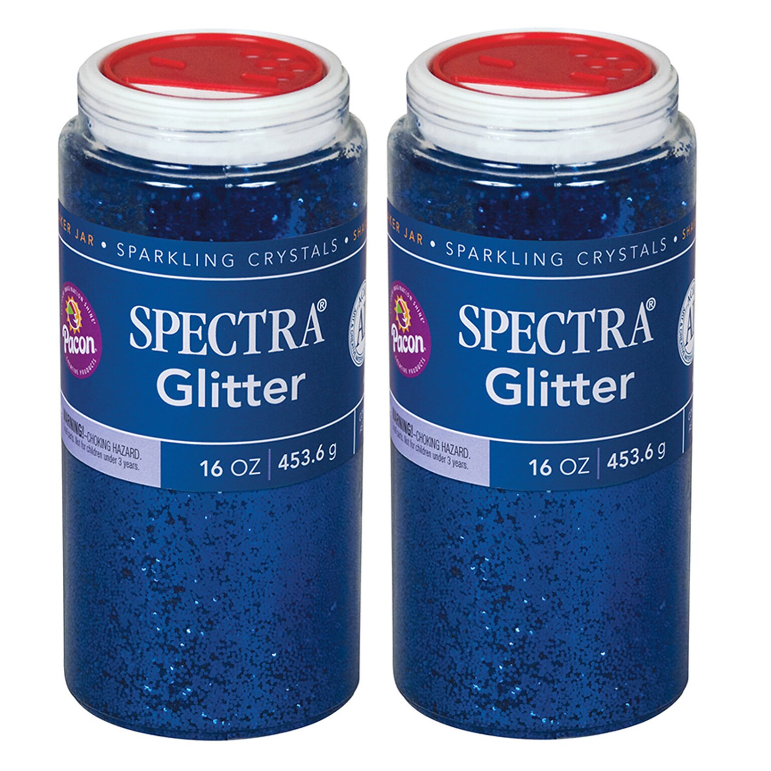 Spectra Glitter, Blue, 1 lb. Per Jar, 2 Jars (PAC91750-2)