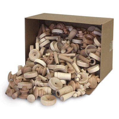 Creativity Street Natural Wood Turnings, Assorted Shapes & Sizes, 18 lb. (PACAC3898)