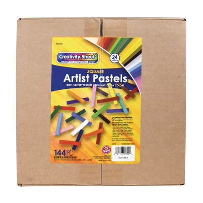 Creativity Street Square Artist Pastels, Assorted Colors, 144 Pieces (PACAC9750)