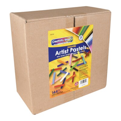 Creativity Street Square Artist Pastels, Assorted Colors, 144 Pieces (PACAC9750)