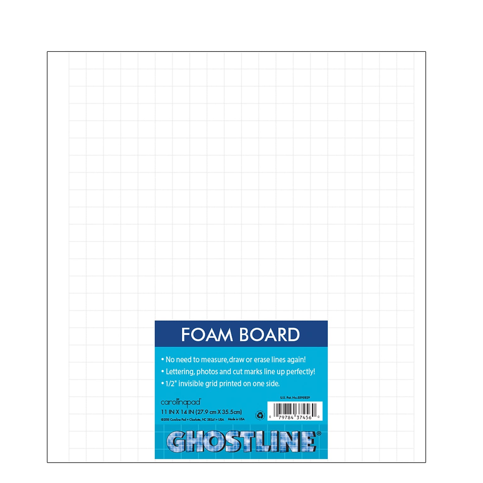 Ghostline Foam Board, 11 x 14 x 3/16, White, 5 Sheets (PACCAR37456)