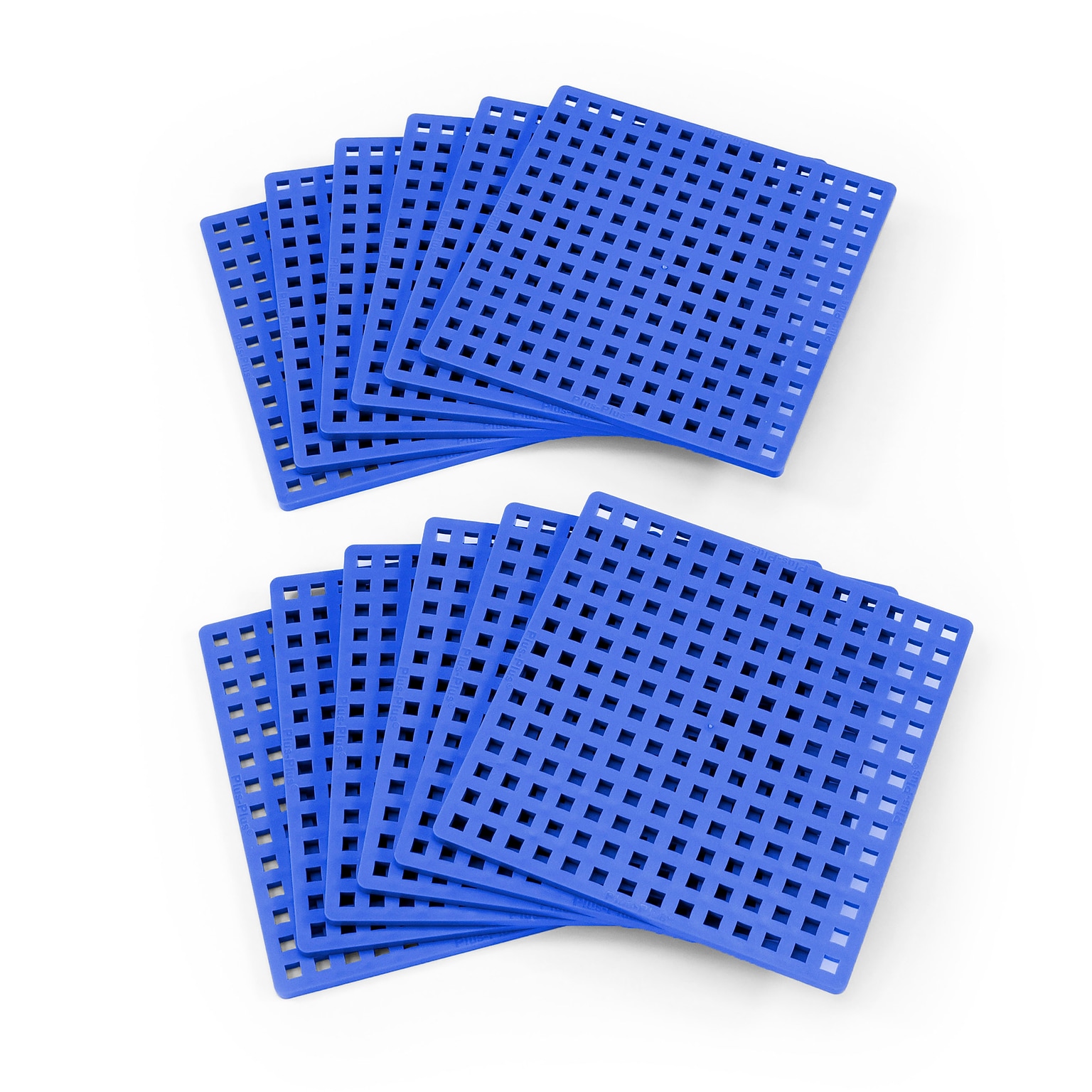 Plus-Plus Baseplates Classroom Pack, Blue, Set of 12 (PLL03392)