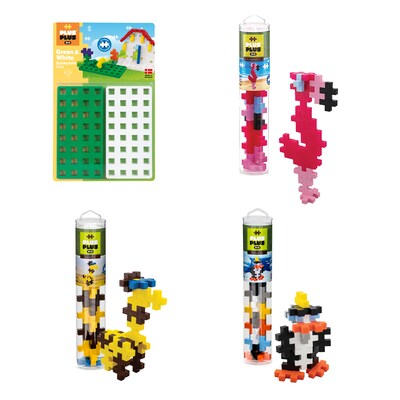 Plus-Plus BIG Zoo Tubes & Baseplate (PLLBB0124)