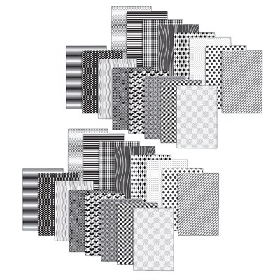 Roylco® Black & White Paper, 5.5 x 8.5, 16 Designs, 208 Sheets Per Pack, 2 Packs (R-15420-2)