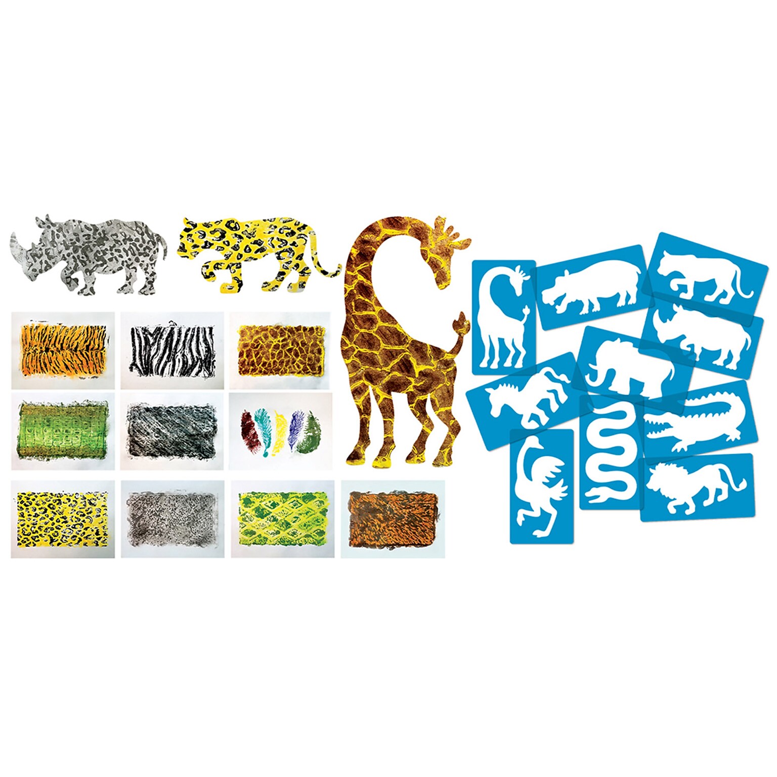 Roylco® Animal Stencils & Rubbing Plates PreK+ Set of 20 (R-58629)