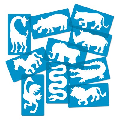 Roylco® Animal Stencils & Rubbing Plates PreK+ Set of 20 (R-58629)