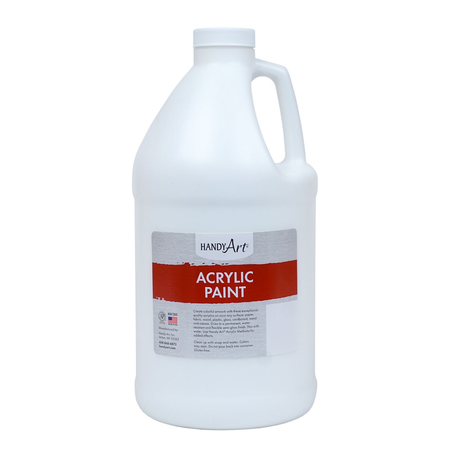 Handy Art Acrylic Paint Half Gallon, Titanium White (RPC102000)