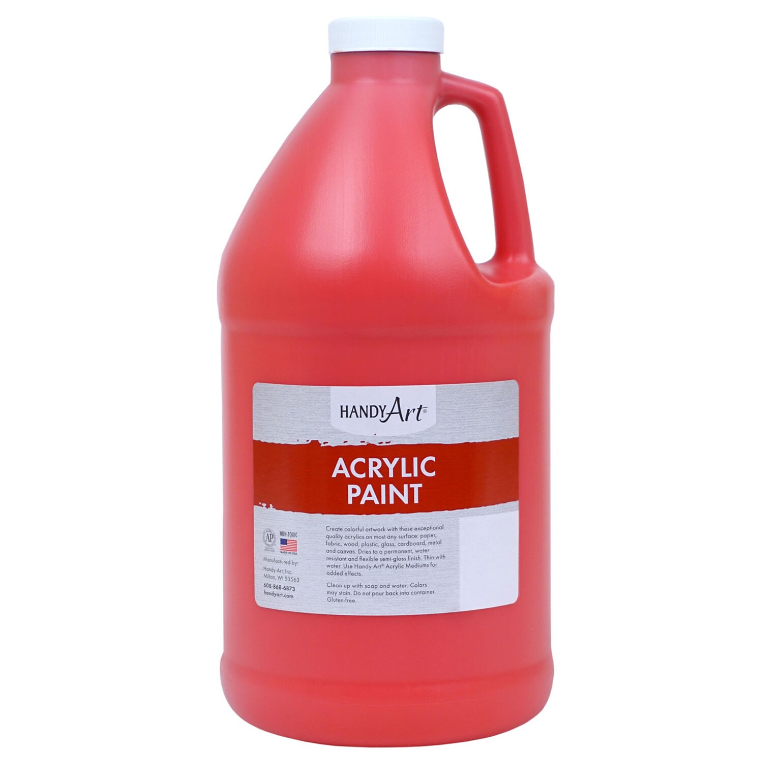 Handy Art Acrylic Paint Half Gallon, Vermilion (RPC102035)