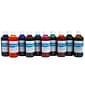 Handy Art Washable Liquid Watercolors, 8 oz. Bottles, Assorted Colors, 10-Color Basic Kit (RPC882275)