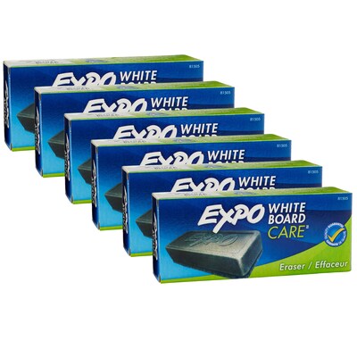 EXPO Dry Erase White Board Eraser, 6/Pk (SAN81505-6)