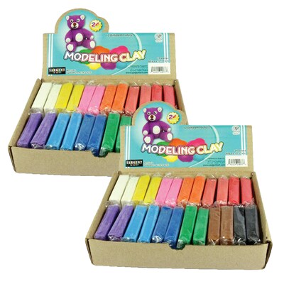 Sargent Art Modeling Clay Classpack, Grade PK+, 24/Pack, 2 Packs (SAR224076-2)