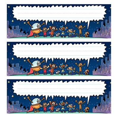Scholastic Teacher Resources Dog Man Name Plates, 12 x 4, 36 Per Pack, 6 Packs (SC-862616-3)