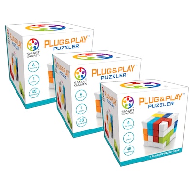 Smart Games Plug & Play Puzzler, Pack of 3, STEM, Grade 1+ (SG-502US-3)
