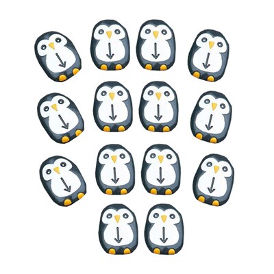 Yellow Door Pre-Coding Penguin Stones, Set of 18, STEM, Grade PK-1 (YUS1110)