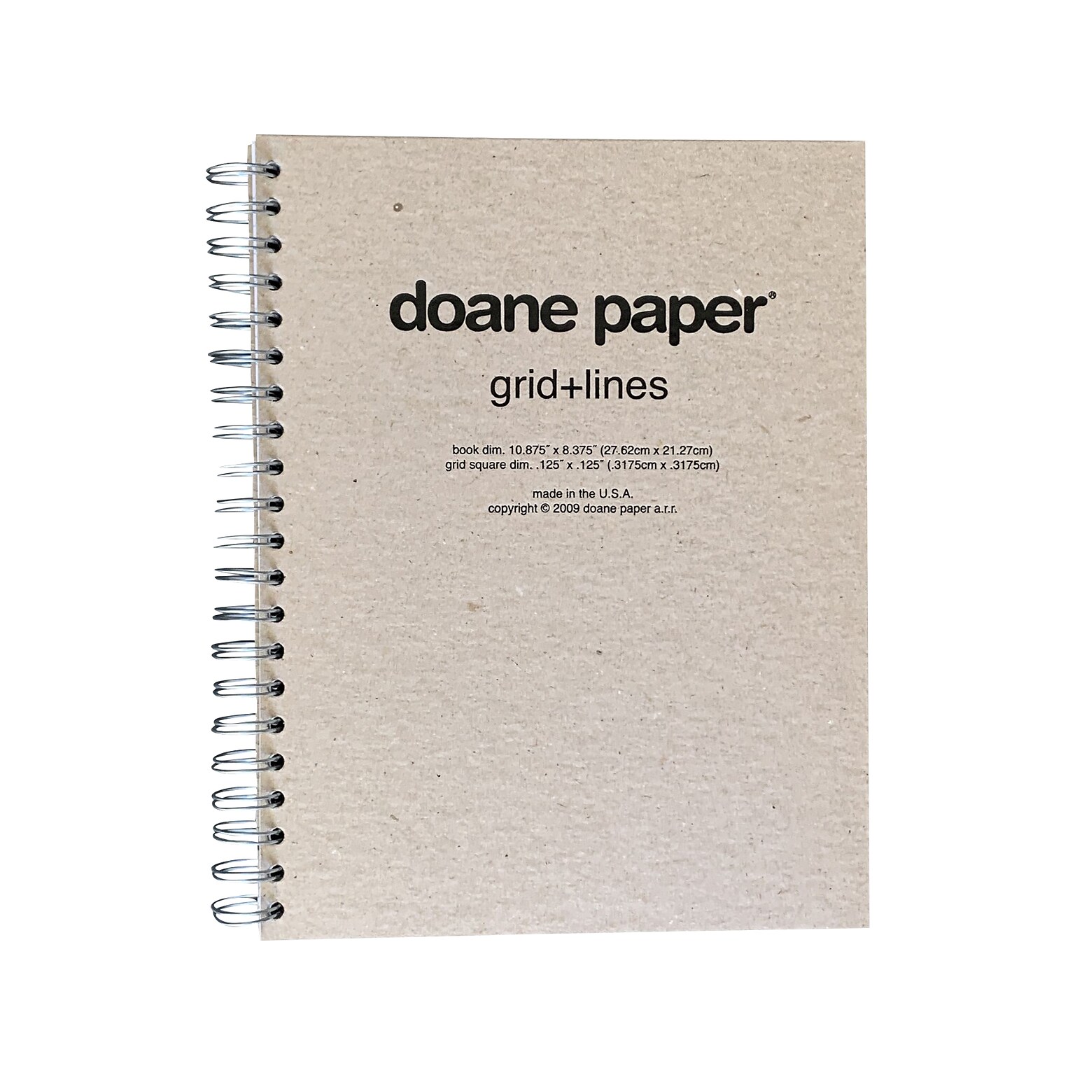 Doane Grid + Lines Professional Notebook, 8.38 x 10.88, Graph and Lined Ruled, 100 Sheets, Gray, 8/Case (85600cs)