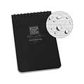 Rite in the Rain All-Weather Pocket Notebook, 4 x 6, 50 Sheets, Black (746)