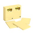 Post-it® Notes, 4 x 6, Canary Yellow, 100 sheets/Pad, 1 Pad/Pack (659-YW)