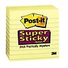 Post-it® Super Sticky Notes, 4 x 4 Canary Yellow, Lined, 90 Sheets/Pad, 6 Pads/Pack (675-6SSCY)
