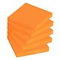 Post-it® Super Sticky Notes, 3" x 3", Neon Orange, 90 Sheets/Pad, 5 Pads/Pack (654-5SSNO)