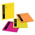 Post-it Super Sticky Telephone Message Notes, 4 x 5,  Energy Boost Collection, Lined, 4 Pads (7679
