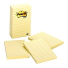 Post-it® Notes, 4 x 6 Canary Yellow, Lined, 100 Sheets/Pad, 5 Pads/Pack (660-5PK)