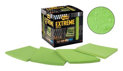 Post-it® Extreme Notes, 3 x 3, Green, 45 Sheets/Pad, 12 Pads/Pack (EXTRM33-12TRYG)