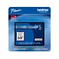 Brother P-touch TZe-521CS Laminated Label Maker Tape, 3/8" x 26-2/10', Black on Blue (TZe-521CS)