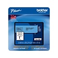 Brother P-touch TZe-551CS Laminated Label Maker Tape, 1 x 26-2/10, Black on Blue (TZe-551CS)