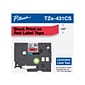Brother P-touch TZe-431CS Laminated Label Maker Tape, 1/2" x 26-2/10', Black on Red (TZe-431CS)