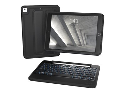 ZAGG 103104613 Rugged Book Polycarbonate Folio for 10.2 iPad, Black