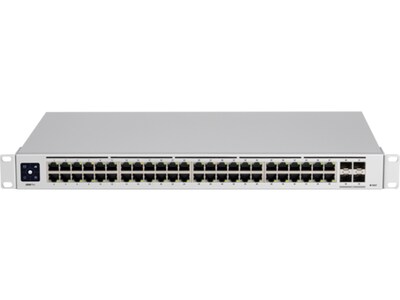 Ubiquiti UniFi Pro 48-Port Gigabit Ethernet Managed Switch, 10/100/1000 Mbps, Silver (USW-PRO-48)