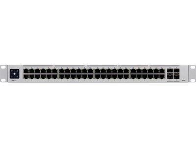 Ubiquiti UniFi Pro 48-Port Gigabit Ethernet Managed Switch, 10/100/1000 Mbps, Silver (USW-PRO-48)
