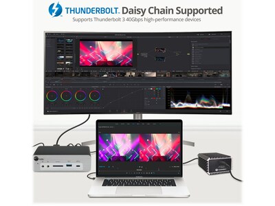 SIIG Thunderbolt 3 DP Docking Station with Dual M.2 NVMe SSD and Power Delivery (JU-DK0K11-S1)
